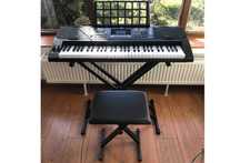 Orga electronica 61 clape imitatie pian sensitive +Stativ +Scaun MK812