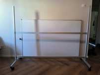Whiteboard mobil, multifuncțional 180*120 cm cu doua fețe și cadru