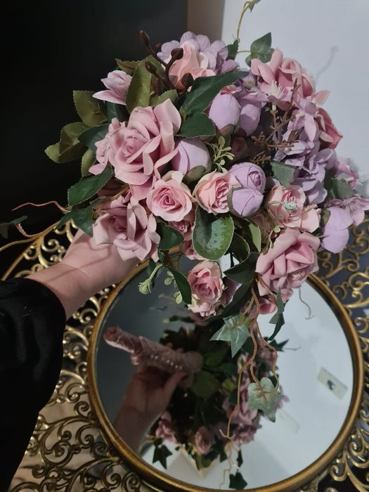 Vand Buchet  nou de mireasa din flori artificiale