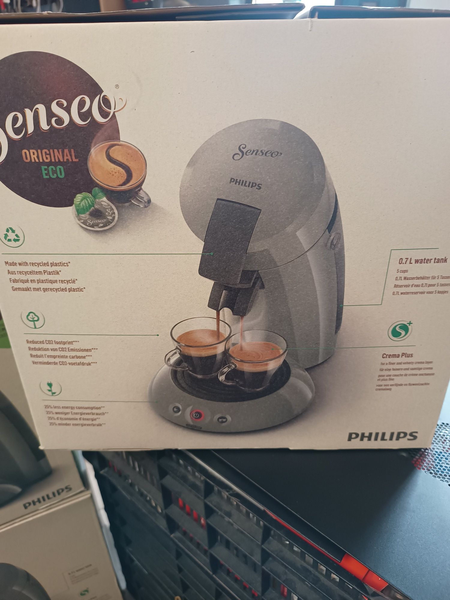 Еспресо кафемашина Philips HD7806/37 Senseo Original Eco, С капсули