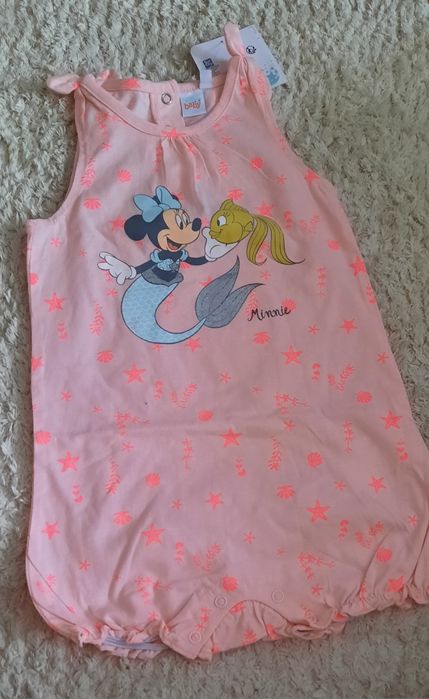 Pijama vara Disney, pentru fetite 68, 74, 92, 98