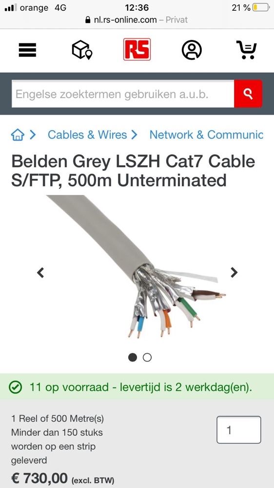 Vand cablu S/FTP CAT7