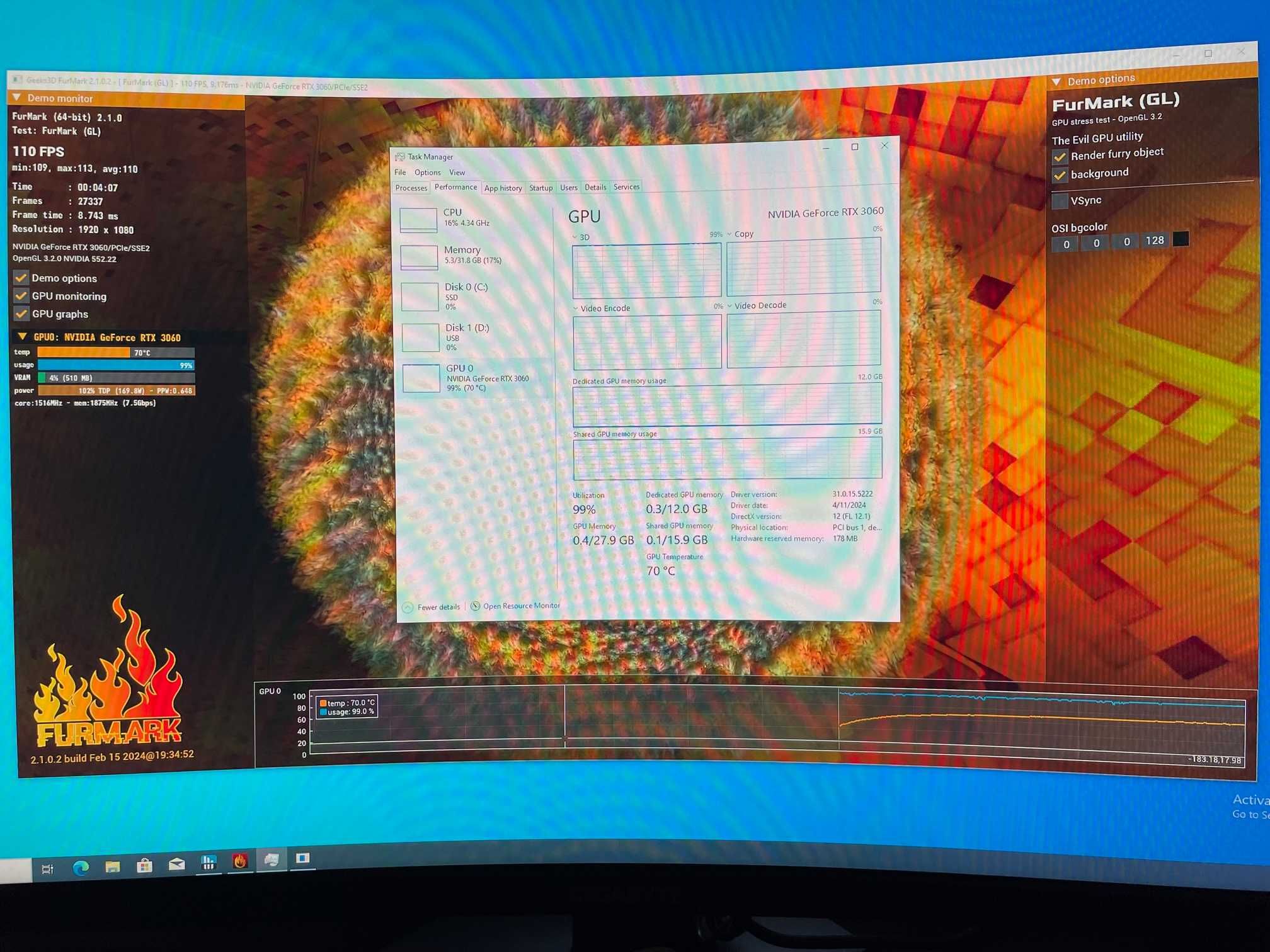 PC Desktop Gaming Intel i5-12400F, 6C/12T, 32GB RAM, RTX 3060 12GB
