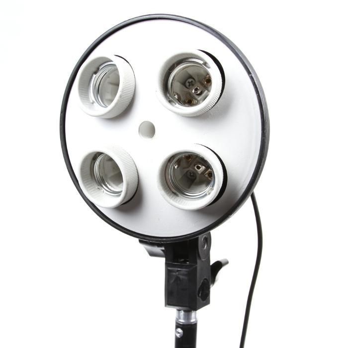 Lampa studio cu 4 socluri E27 pt studio, videochat, fotografie produs