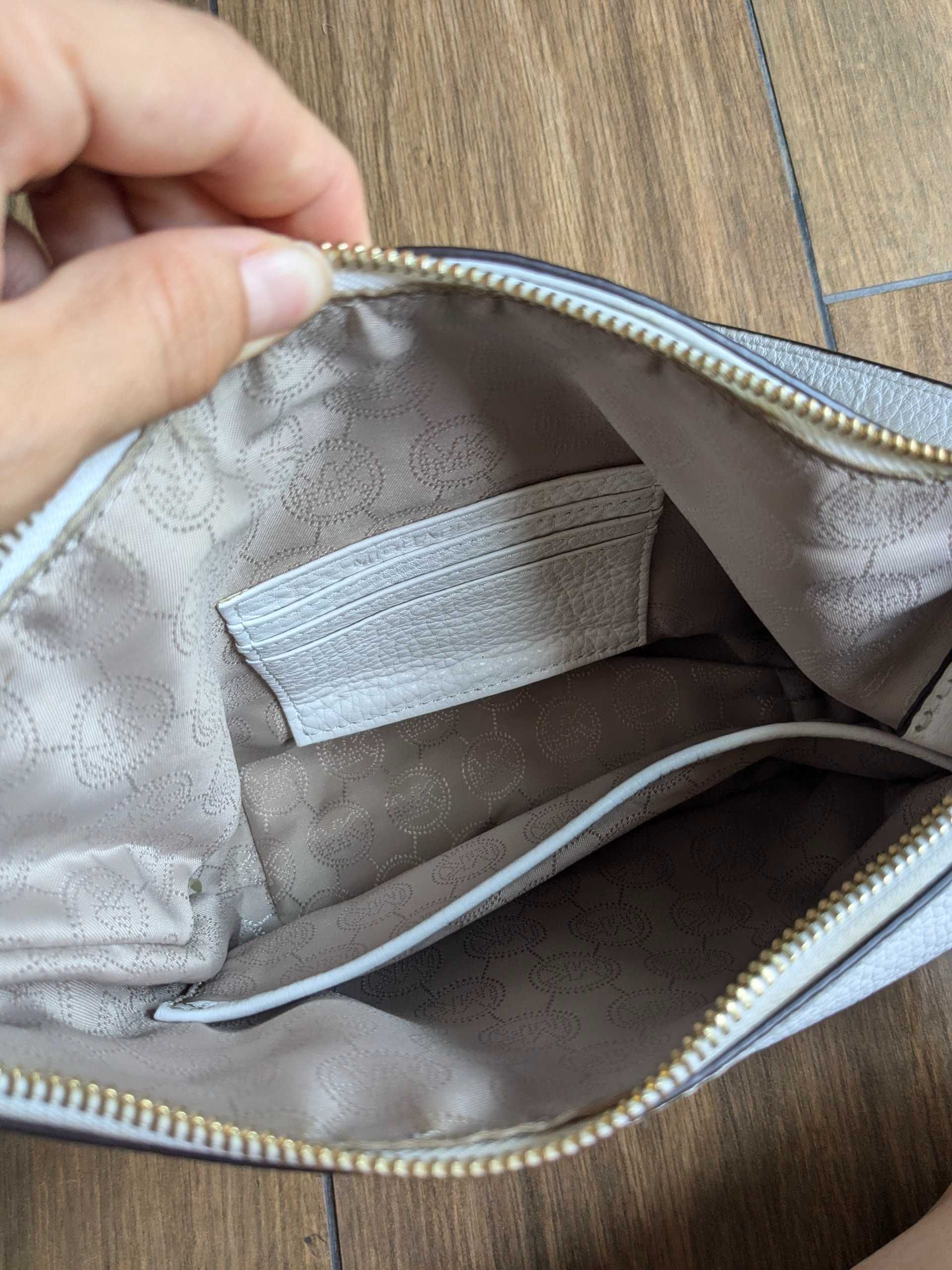 Geanta piele alba Michael Kors