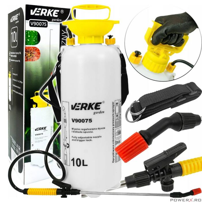 Pulverizator manual pentru stropit, capacitate 10 l, Verke