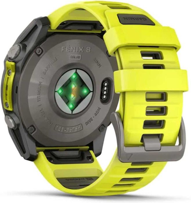 Нов! 2г Гаранция! Garmin Fenix 8 Solar Sapphire GPS 51mm - Yellow/Grap