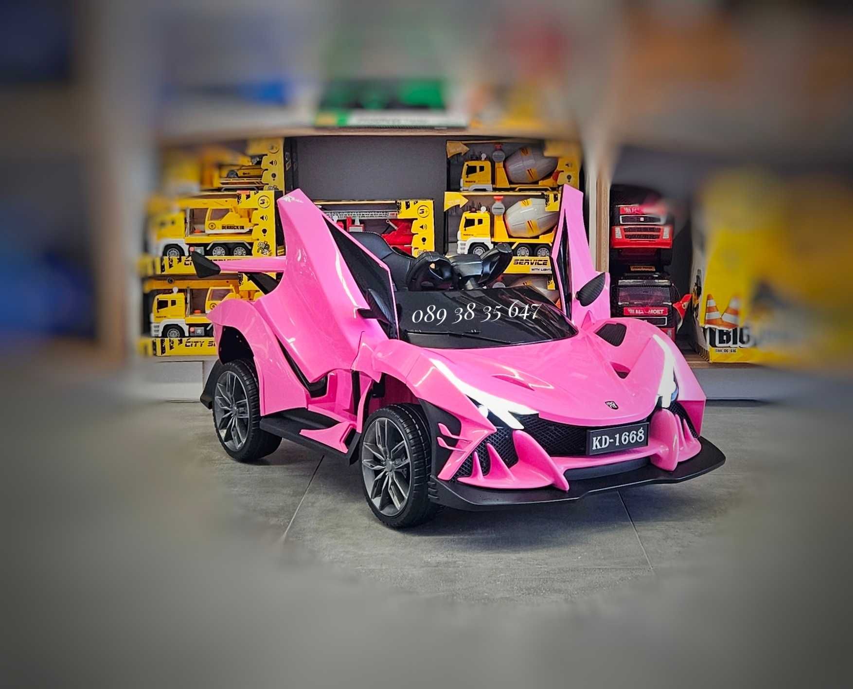 ПРОМО!НОВО!Акумулаторна кола Flash с 4Х4,EVA гуми,кожена седалка,12V