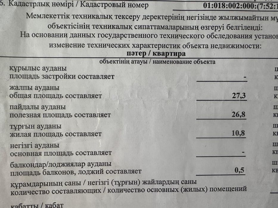 Продам однокомнатную квартиру 7-52