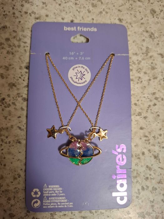 Claire's Accessories Colier Best Friends în formă de planetă - nou