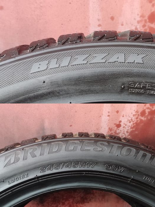 1бр. зимна гума 245/45/17 Bridgestone Blizzak 
dot22
7.5mm 
Добро съст