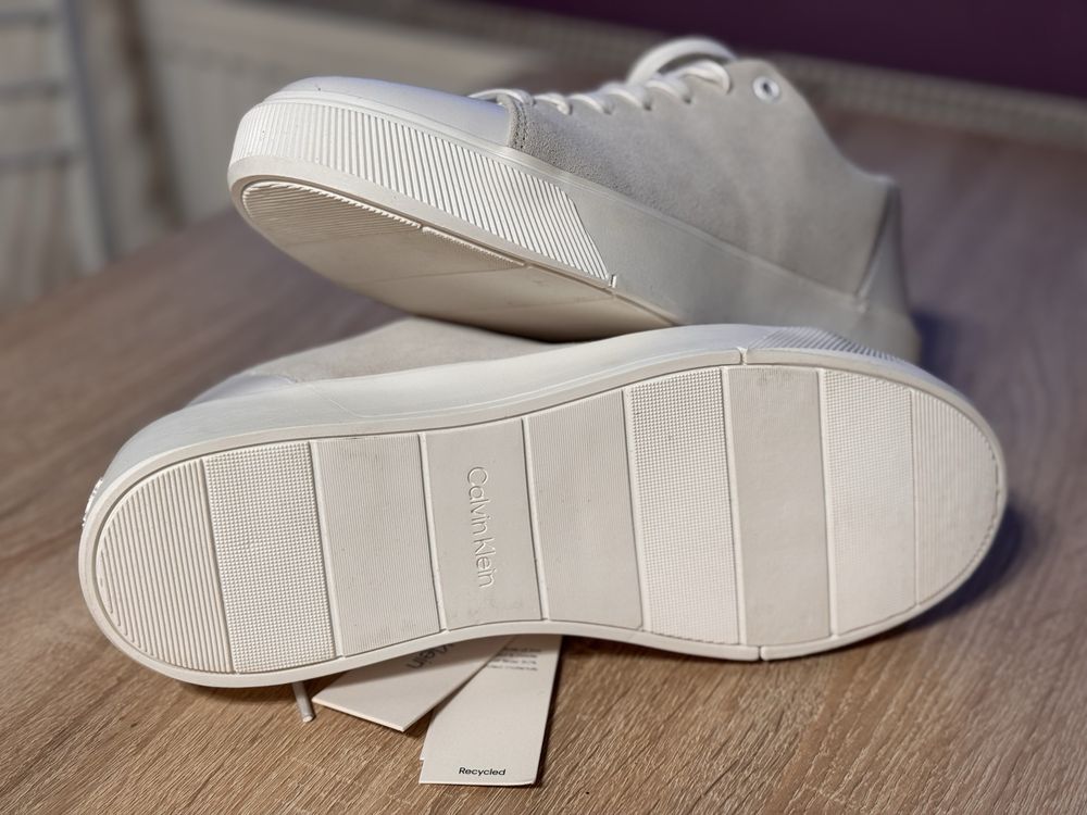 Calvin Klein tenesi LOW TOP LACE UP LTH MIX triple white EU 41