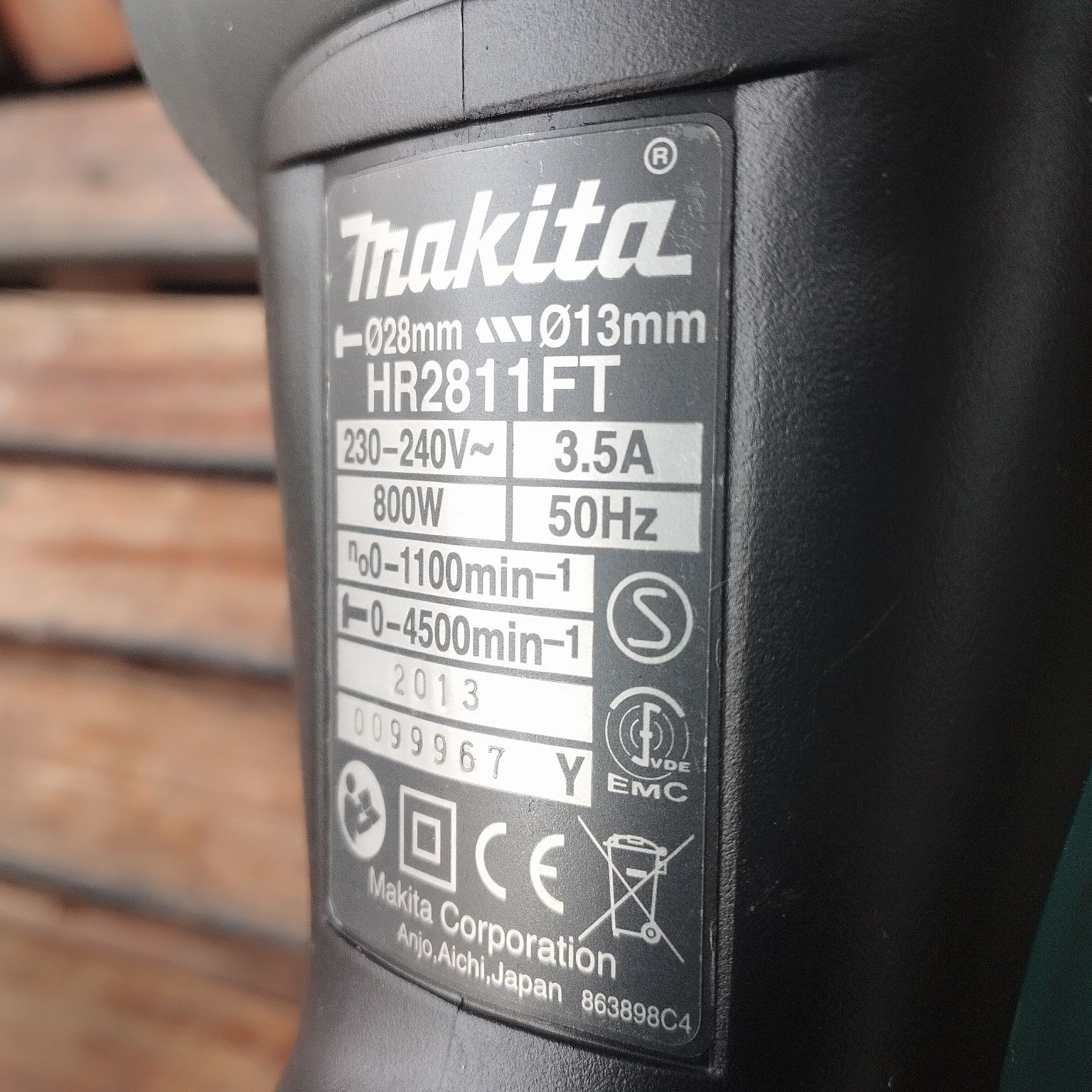 Перфоратор SDS-Plus MAKITA HR2811FT