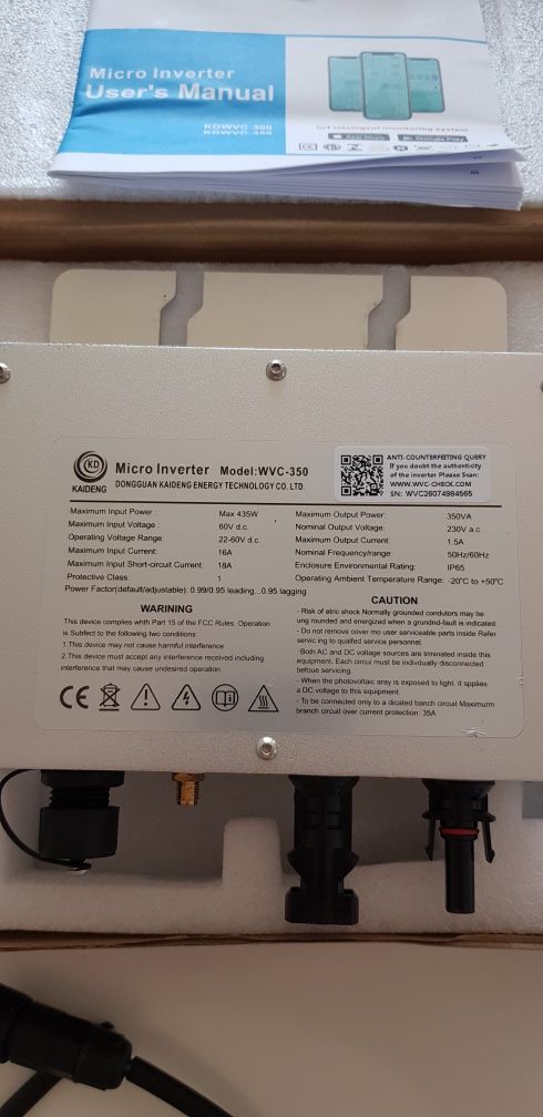 Соларен микро инвертор, 350W WVC 350W инвертор