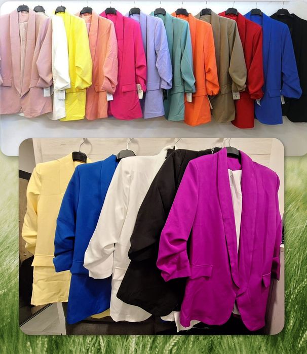 Дамски цветни пролетни сака