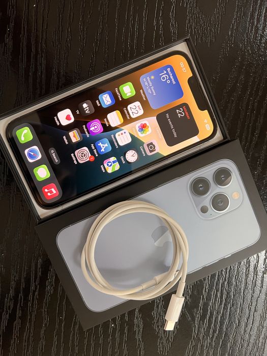 Apple iPhone 13 Pro Sierra Blue 128GB neverlocked, factura, impecabil