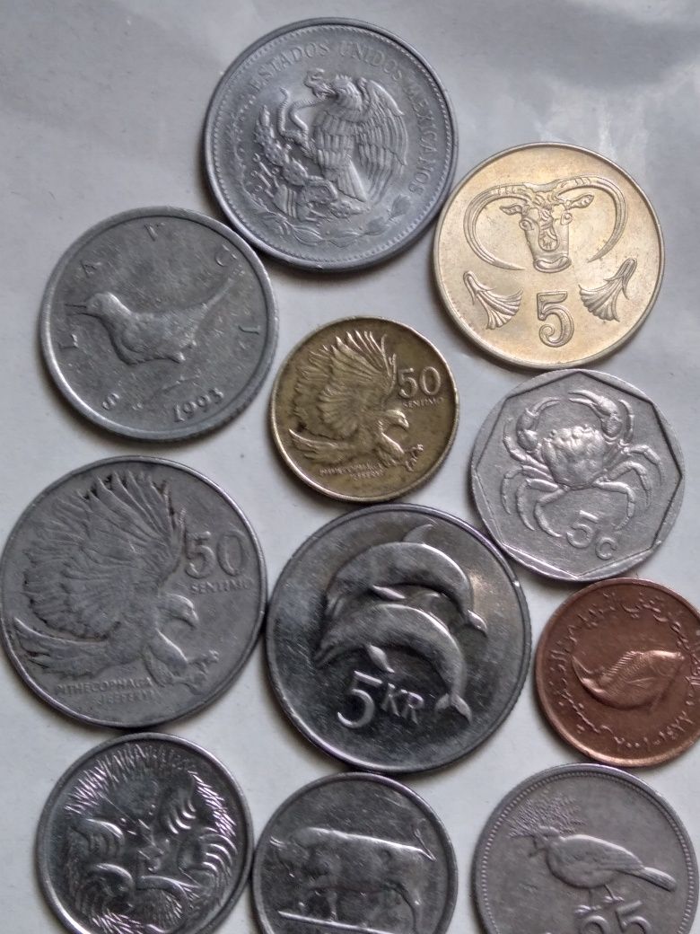 Монеты с животными.