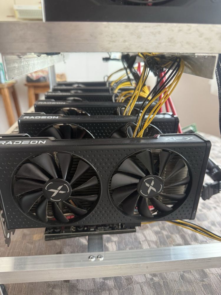 2x Mining rig-a RX 6600 | готови за работа, 2х майнинг рига рх 6600