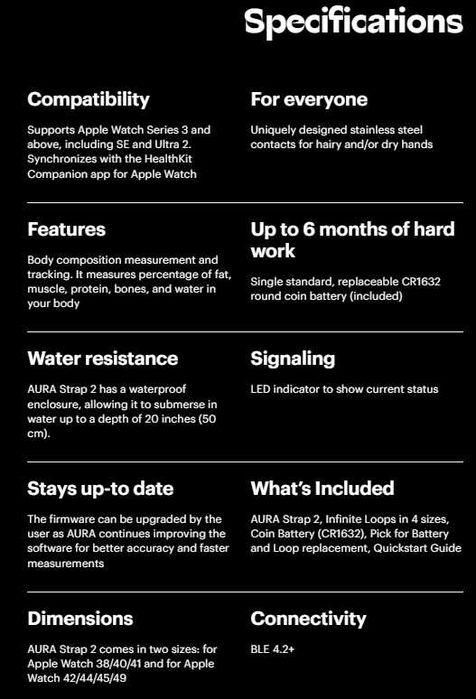 Curea  inteligenta AURA STRAP 2 pentru Apple Watch 41mm