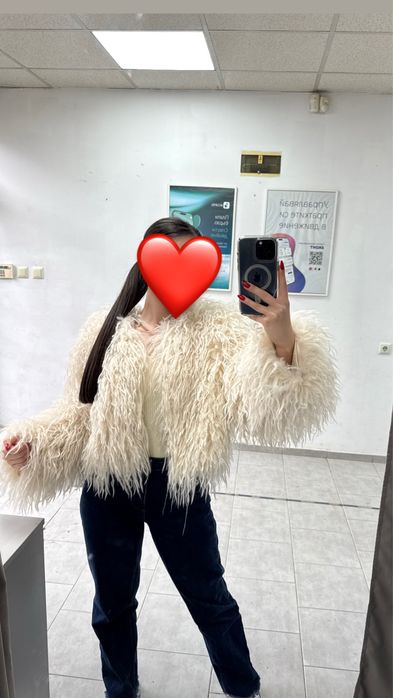 Меко, топло зимно палтенце Зара, хс размер