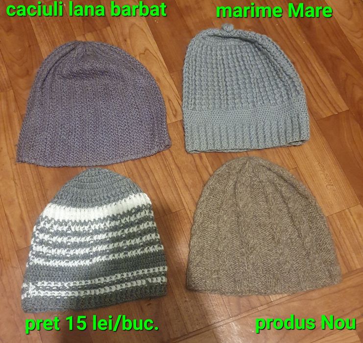 Caciuli lana/Barbat/nou