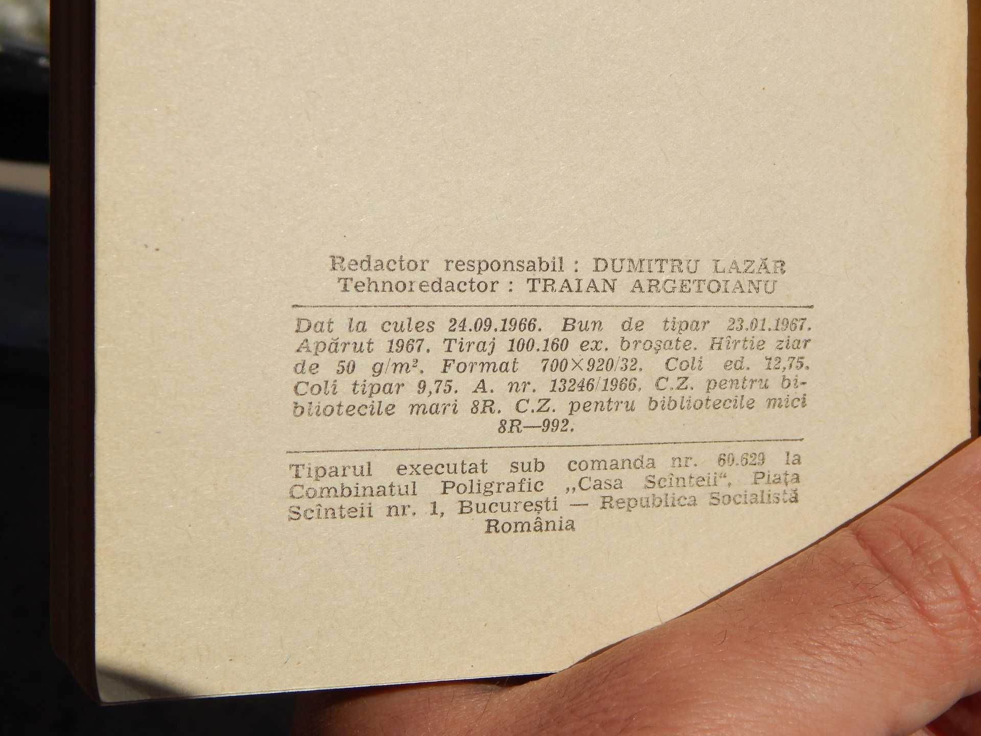 Amintiri Calistrat Hogas BPT Editura pentru Literatura 1967