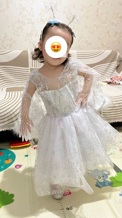 Платье для утренник снежинка