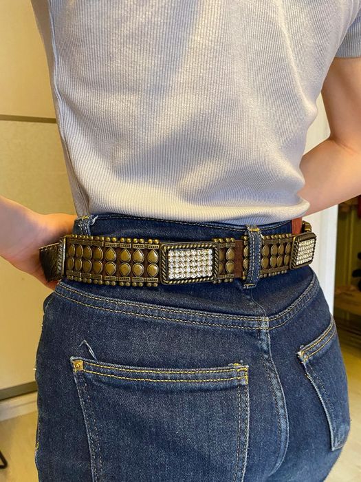 Ремень женский из натуральной кожи, ручная работа