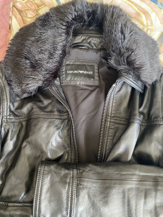 Geaca de piele emporio armani