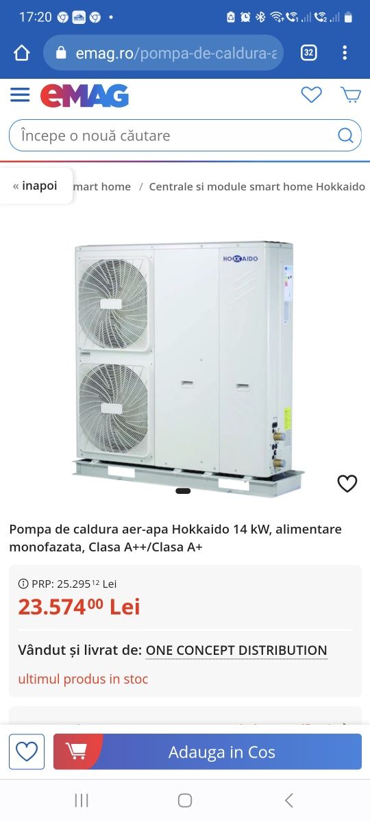 Pompa de căldură-14kw/380v monobloc