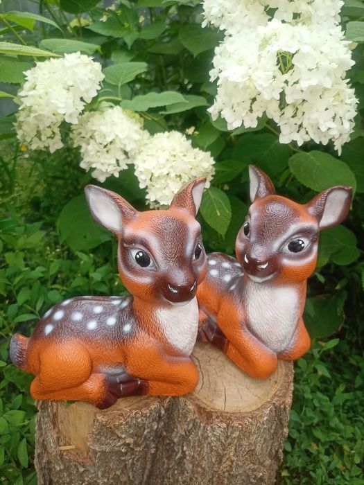 Оленёнок садовая фигура
