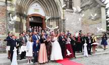 Porumbei albi si decoratiuni pentru nunta Mures