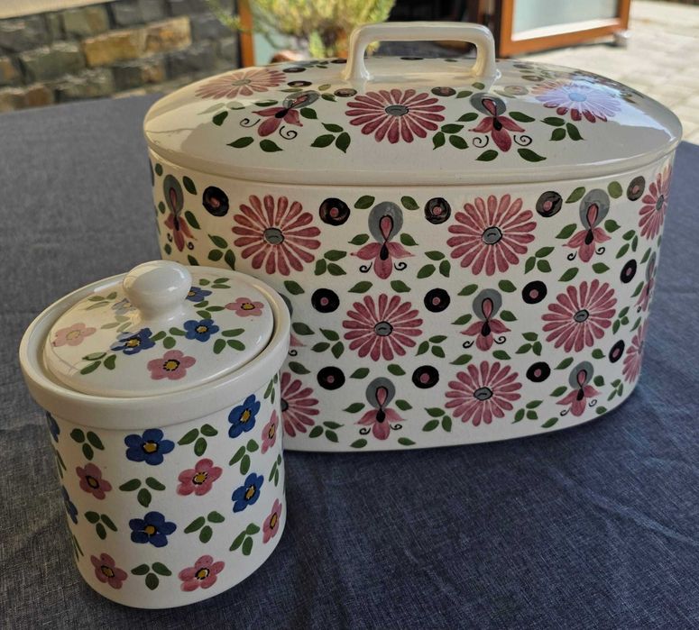 Cutie pentru pâine, ceramică de Corund, lucrată manual