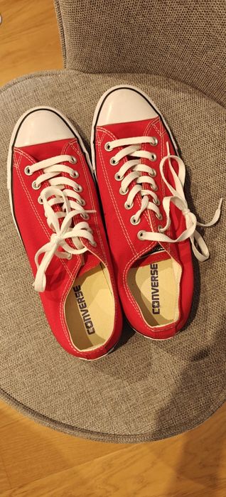 Converse EU44 - червен, плат, нисък профил