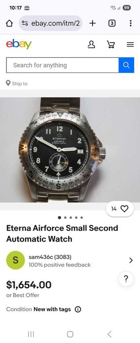 Eterna AirForce III automatic, ceas militar excepțional