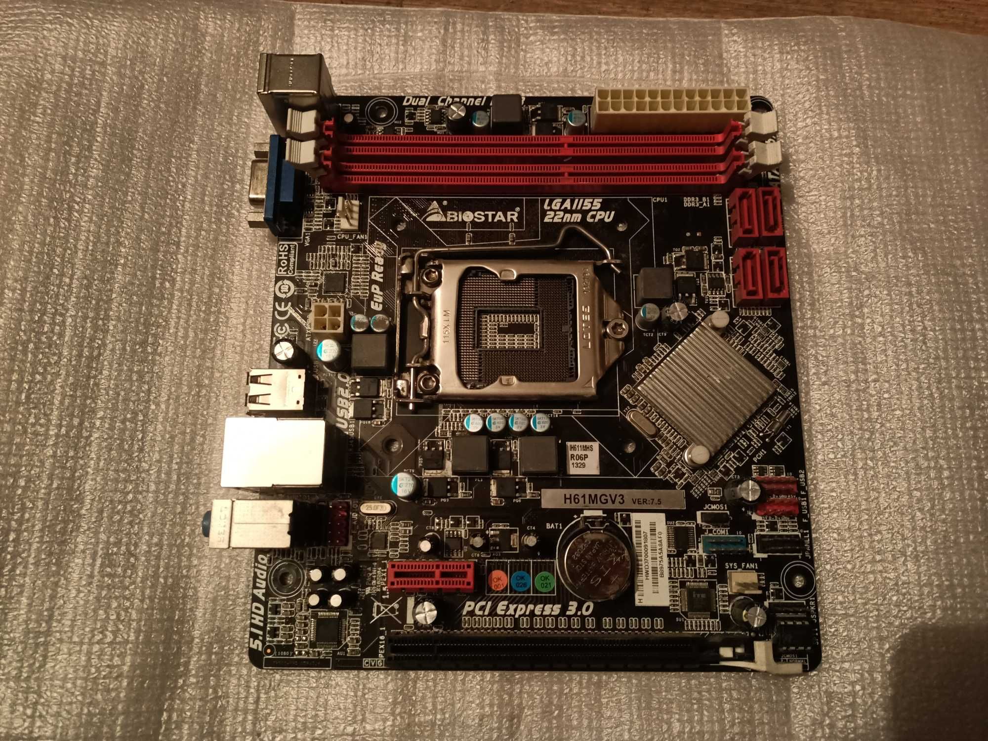 Материнская плата "Biostar H61MGV3", Socket LGA 1155