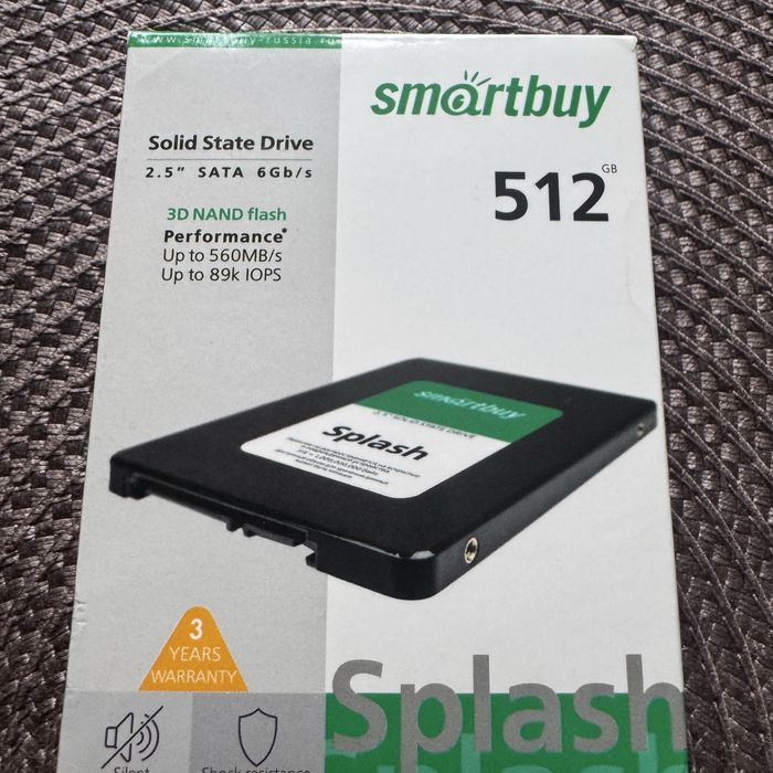 Новый 512GB Smartbuy Splash Sata III 2.5