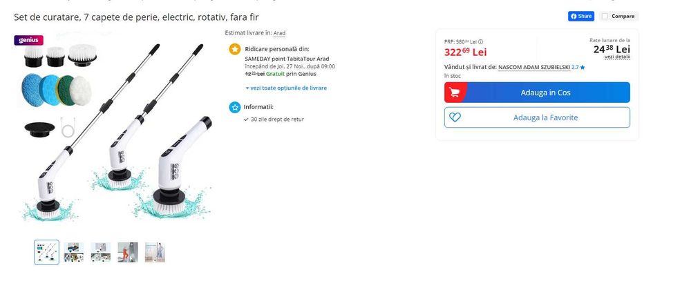 Aparat 7 in 1 de curatat geamuri