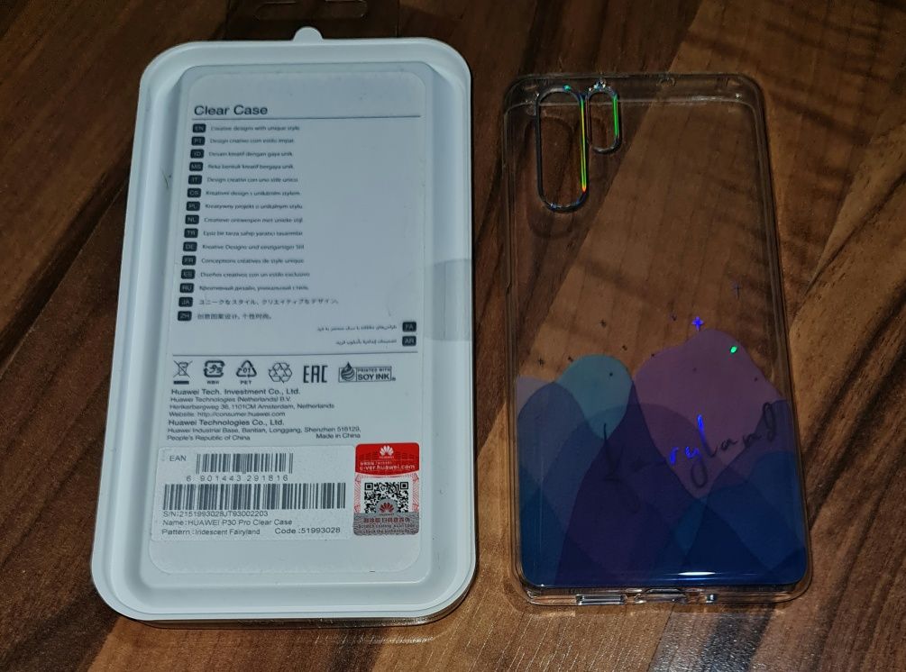 Husa silicon antisoc originala Huawei Clear Case P30 Pro