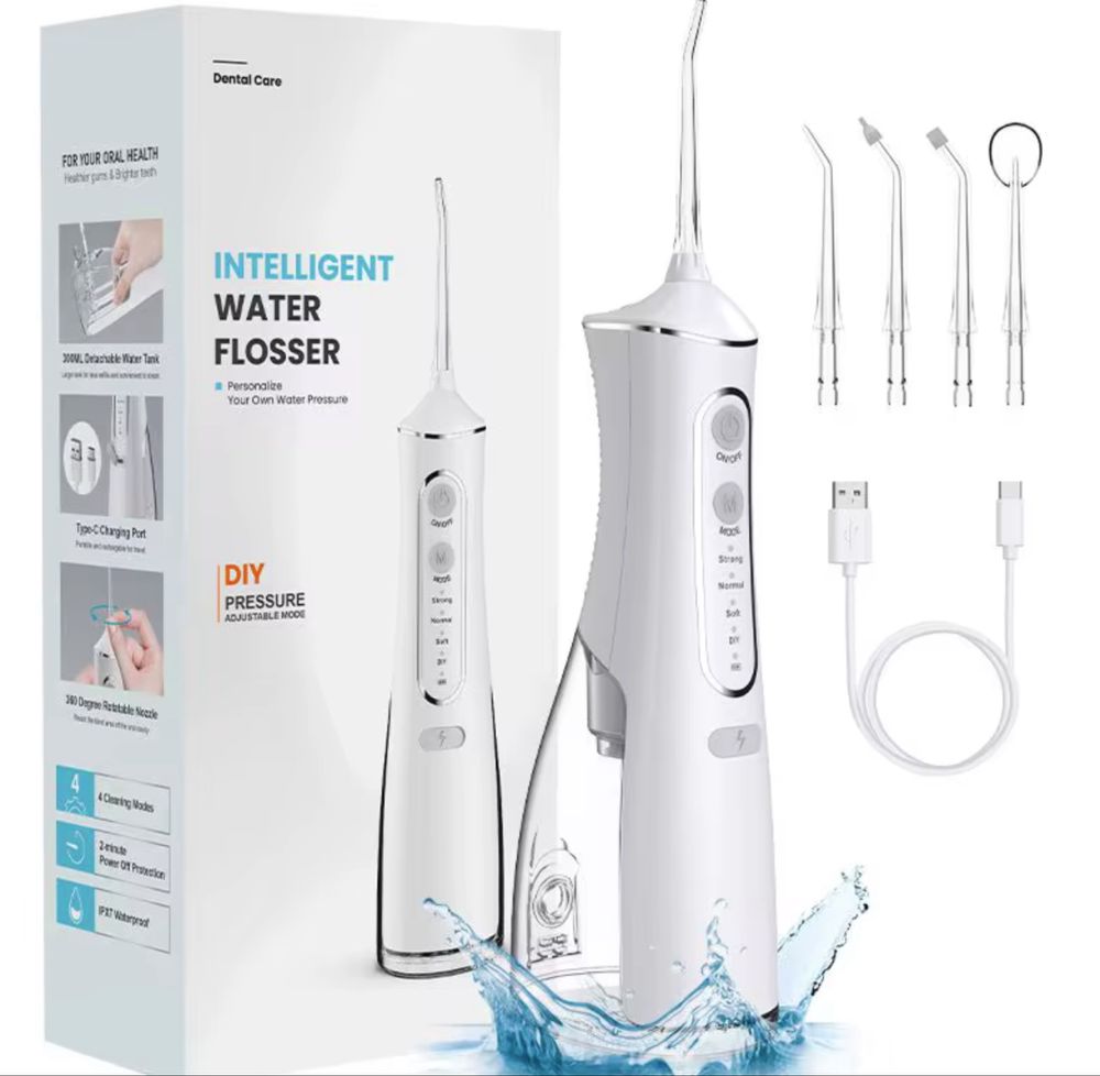 Irigator oral pentru dus bucal ,4 capete de schimb ,4 programe