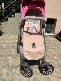 Комбинирана детска количка AURORA Lorelli - Rose&Beige Fashion Girl