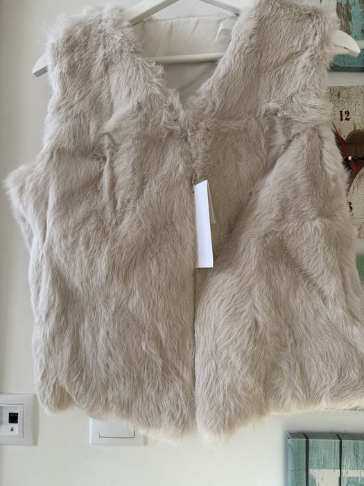 Vesta Blana Naturala Vulpe Crem S NOUA