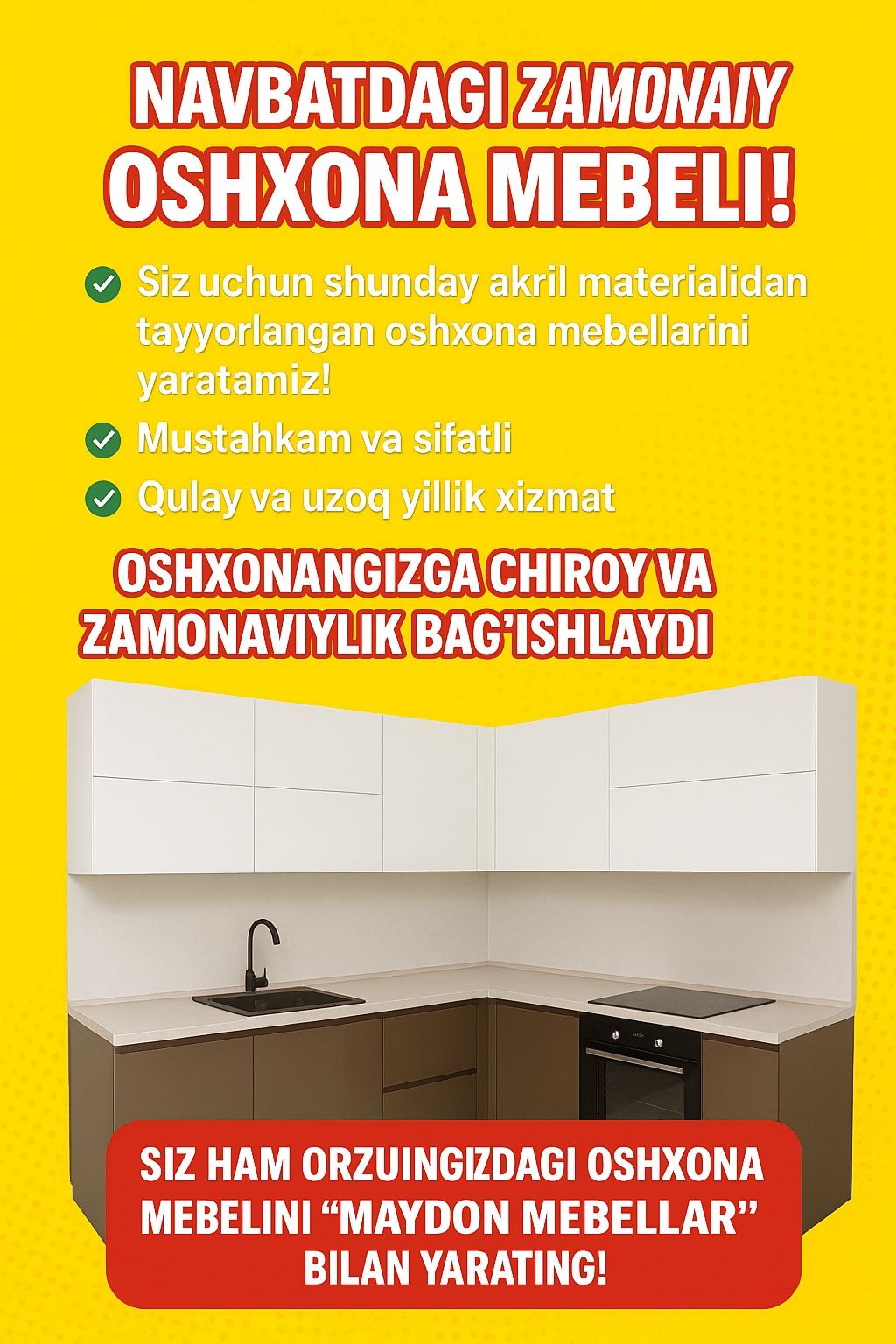 Zamonaviy oshxona mebellari