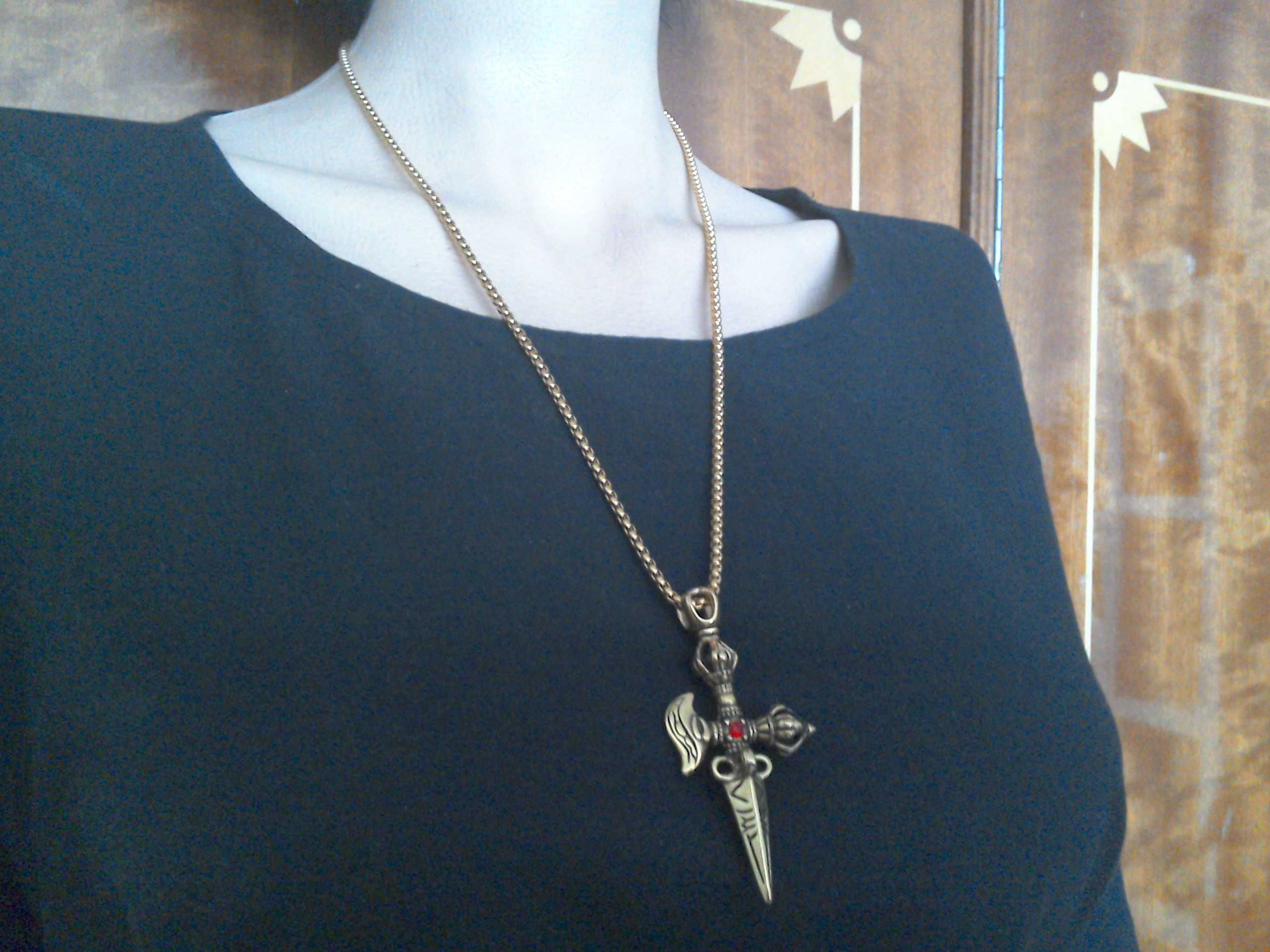 Cruce cu lanţ metal nobil placat aur electroplated - marcat