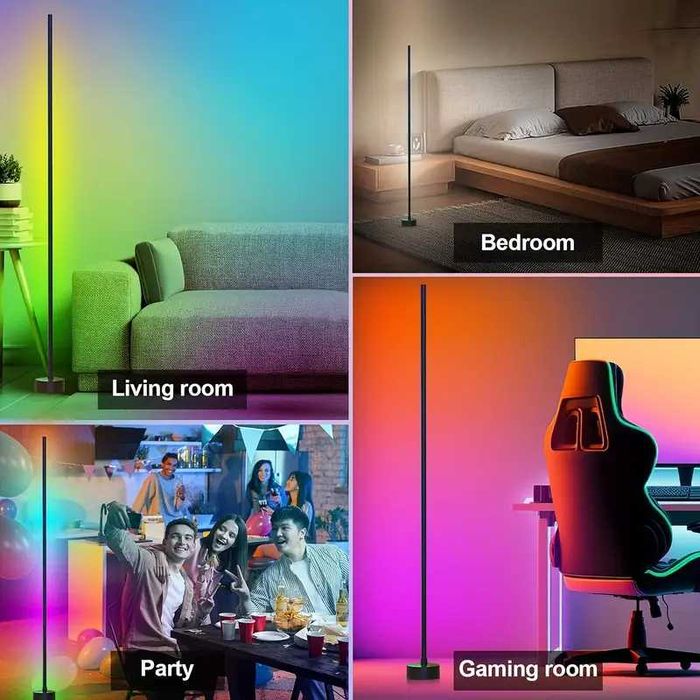Смарт Лампа с промяна на цвета Smart RGB LED подова лампа