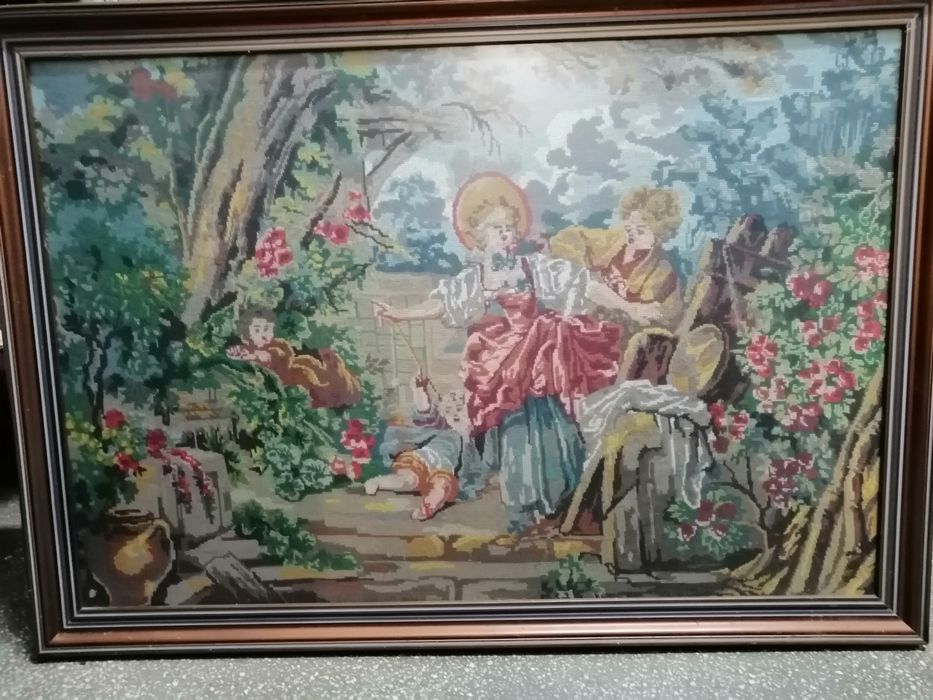 Goblen cusut manual hand made vechi