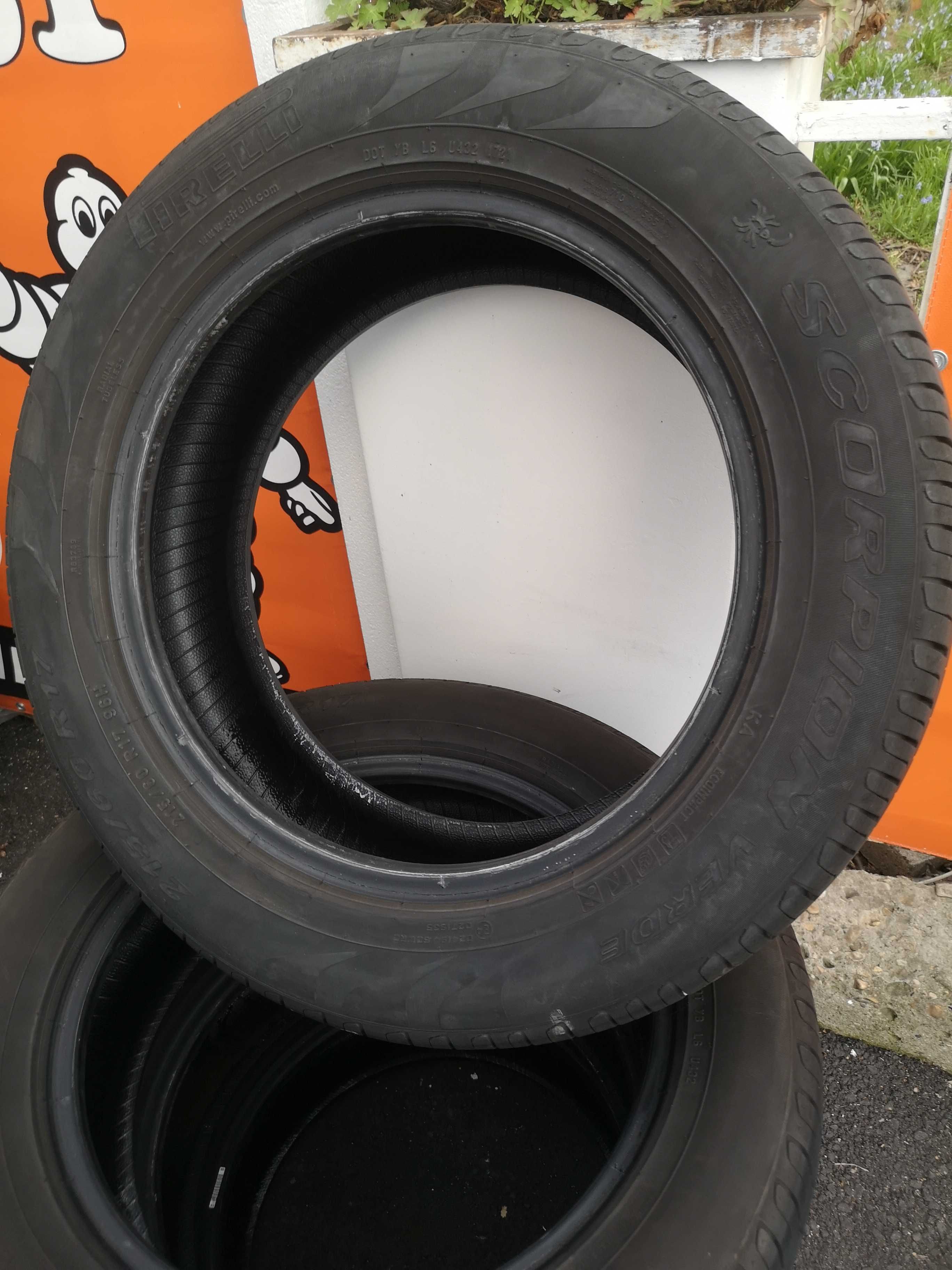 4бр 215/60/17 PIRELLI 7мм грайфер дот:21г +++