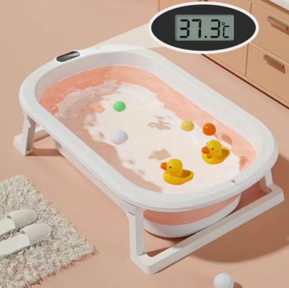 Детская ванночка для купания складная с термометром