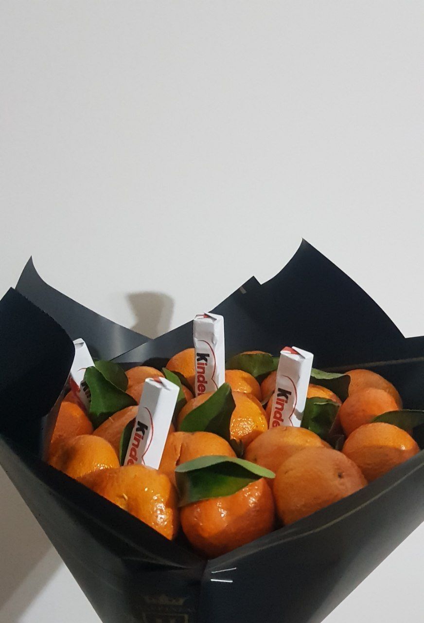 Mandarinli buketlar yasab beramiz