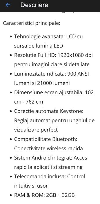 Videoproiector Smart Magcubic HY450 Ultra Short Throw 4K 1080P 900 ANS